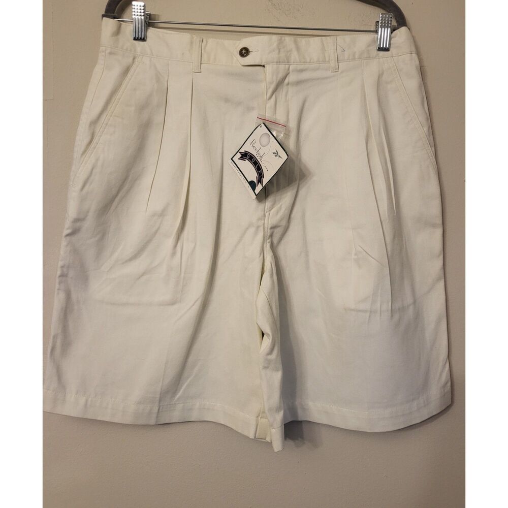 NWT Vintage Reebok Golf Brushed Twill Chino Short Ivy Women 34 Cotton Pleated